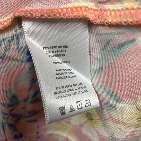 NEW Kut from the Kloth Thea Dress w/ Side Pockets Womens Size Large Coral Tiered - Picture 10 of 11